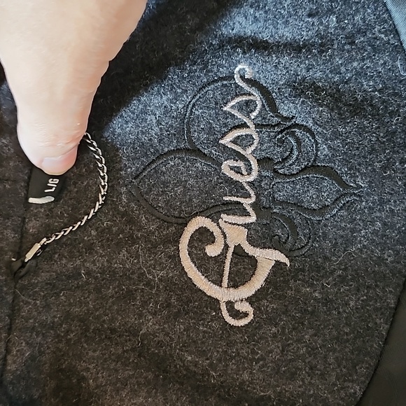 Women's Guess Wool Double Breasted Button Coat Size L - Picture 7 of 11